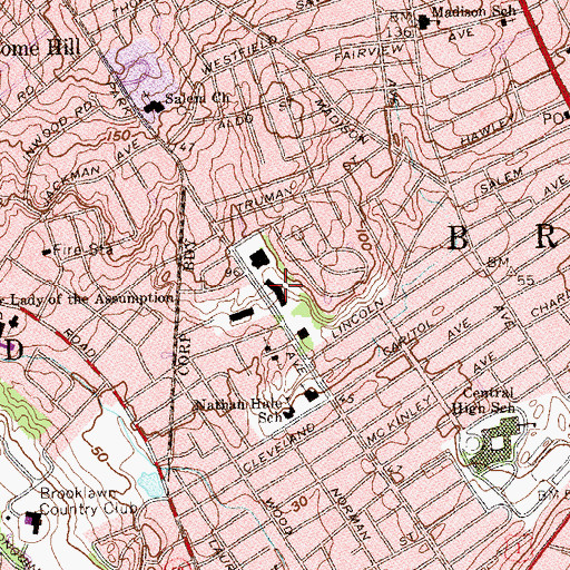 Topographic Map of Park Royal, CT