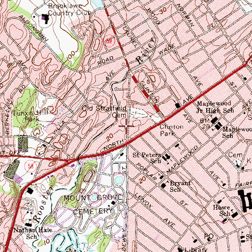Topographic Map of Cartwright Towers, CT