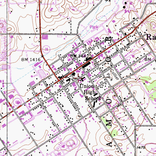 Topographic Map of Montecito High School, CA