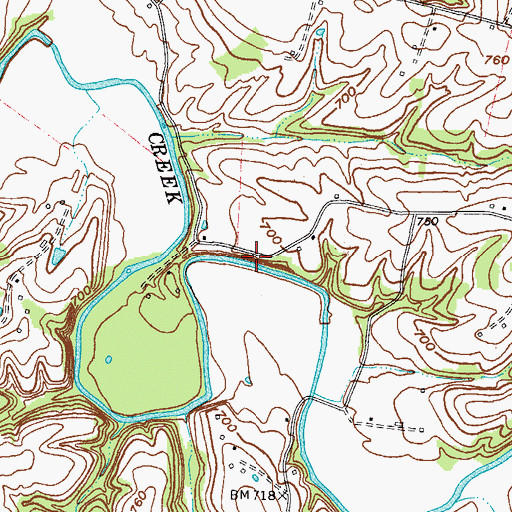 Topographic Map of Laurel Bluff, KY
