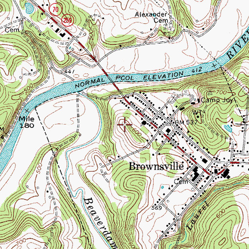 Topographic Map of Lovers Leap, KY