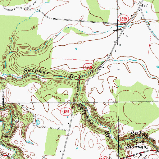 Topographic Map of Sulphur Spring, KY