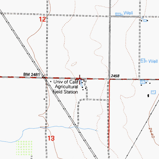 Topographic Map of University of California Agricultural Field, CA