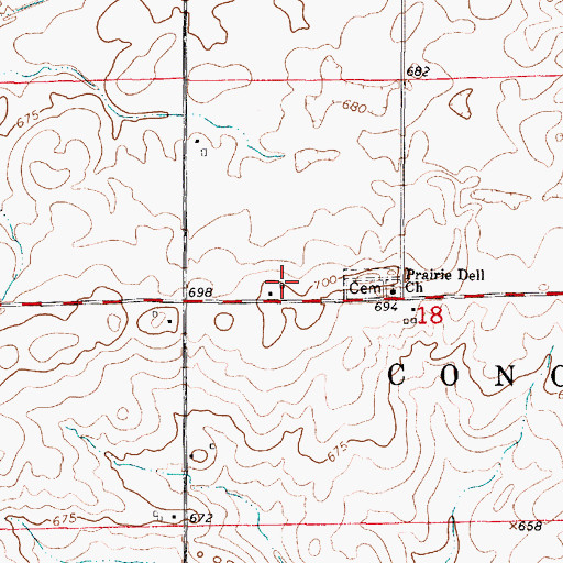 Topographic Map of Rivers Edge Farm, IL