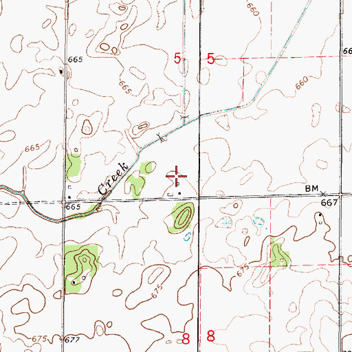 Topographic Map of Orr Farms, IL
