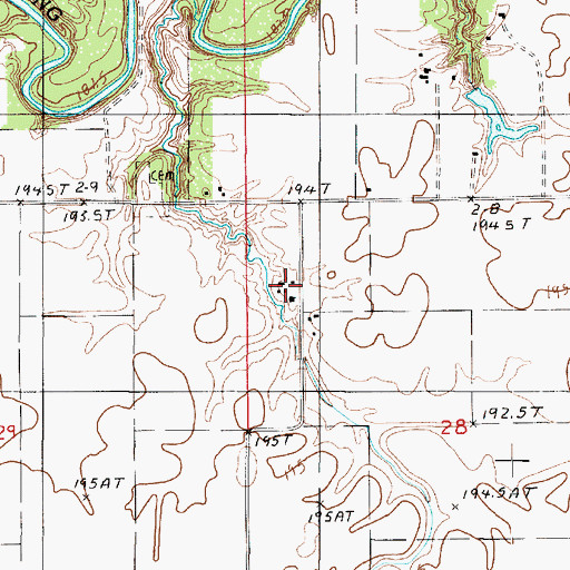 Topographic Map of Hi Ho Farm, IL