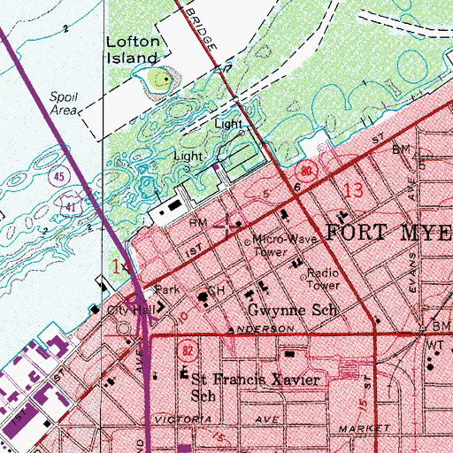 Topographic Map of Arcade Theatre, FL