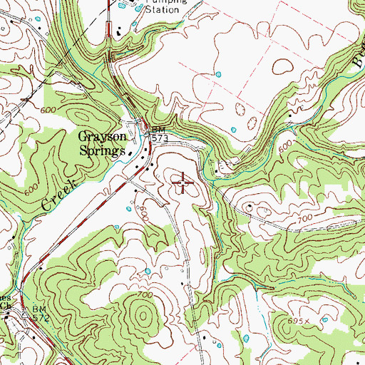 Topographic Map of Confederate Hill, KY