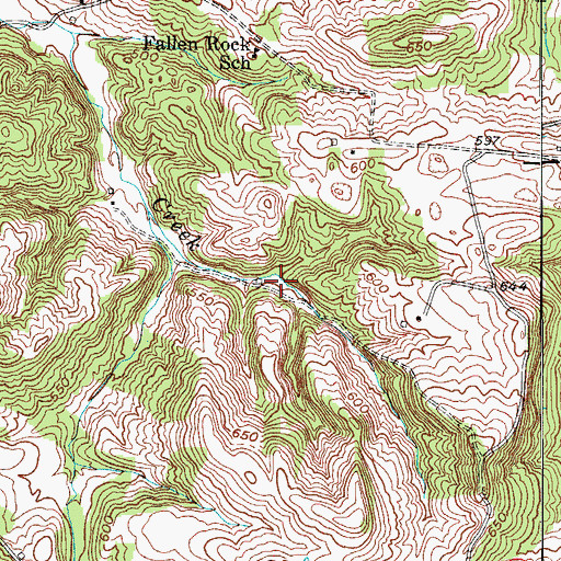 Topographic Map of Cove Hollow, KY