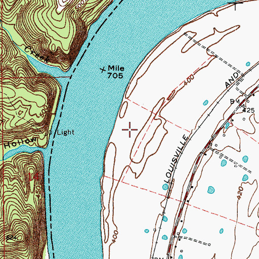 Topographic Map of Holt Bottom, KY