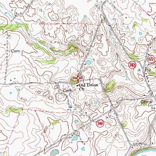 Topographic Map of Old Union (historical), KY