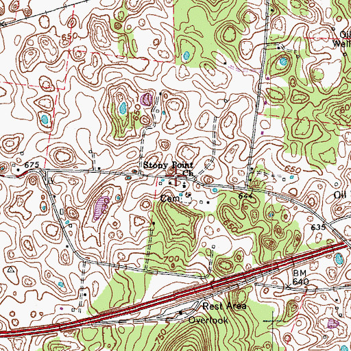 Topographic Map of Stoney Point (historical), KY