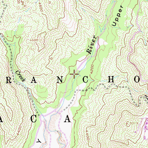 Topographic Map of Upper Green Valley, CA