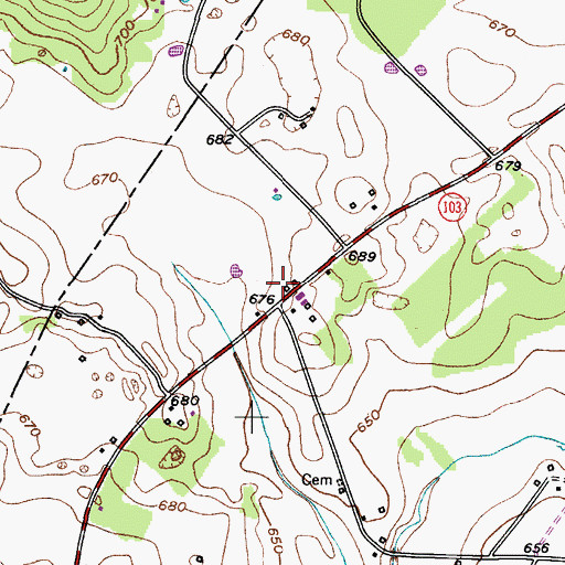 Topographic Map of Auburn (historical), KY