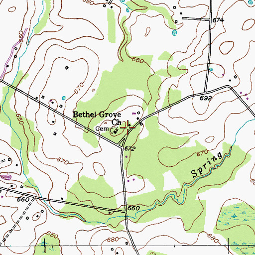 Topographic Map of Bethel Grove (historical), KY
