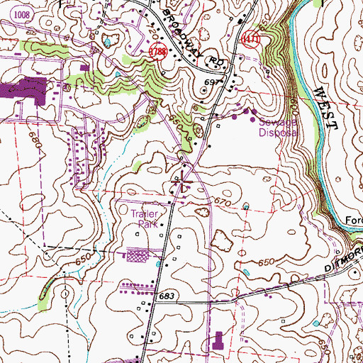 Topographic Map of Black Jack Road (historical), KY
