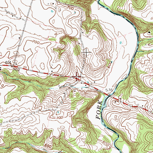 Topographic Map of Hop Over (historical), KY