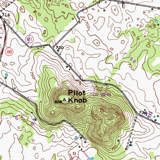 Topographic Map of Knobs (historical), KY