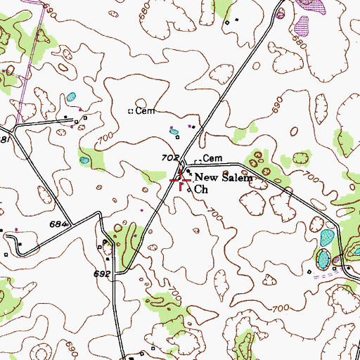 Topographic Map of New Salem (historical), KY