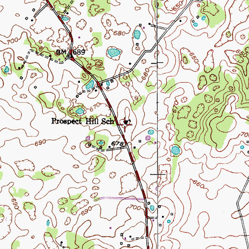 Topographic Map of Prospect Hill, KY
