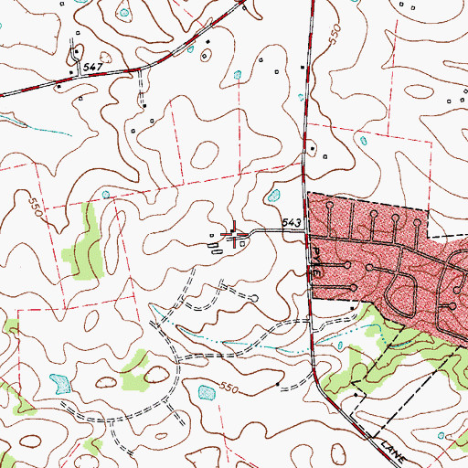 Topographic Map of Canton Pike, KY