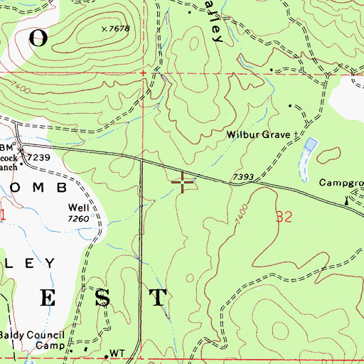 Topographic Map of Upper Holcomb Valley, CA