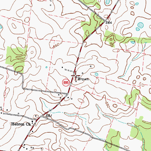 Topographic Map of Cox Mill (historical), KY