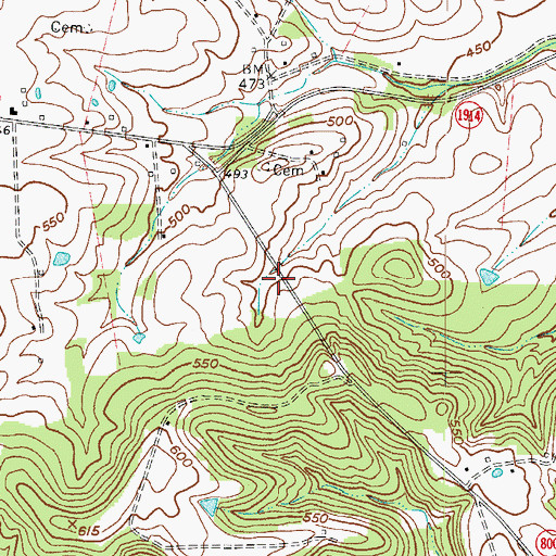 Topographic Map of East Macedonia (historical), KY