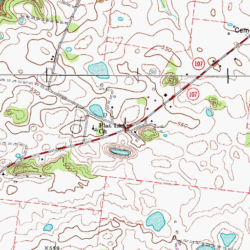 Topographic Map of Flat Lick (historical), KY