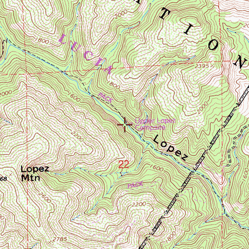 Topographic Map of Upper Lopez Campground, CA