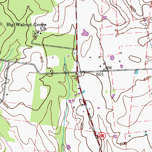 Topographic Map of Longview, KY