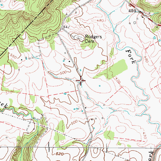 Topographic Map of Mitchell (historical), KY