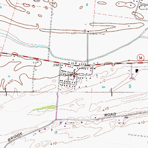 Topographic Map of Broad Acres, KY