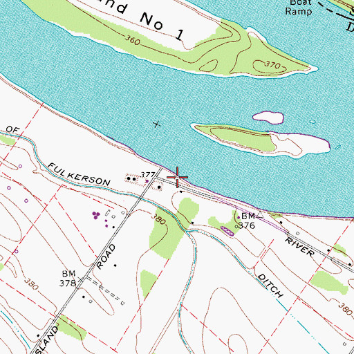 Topographic Map of Bunches Bend, KY