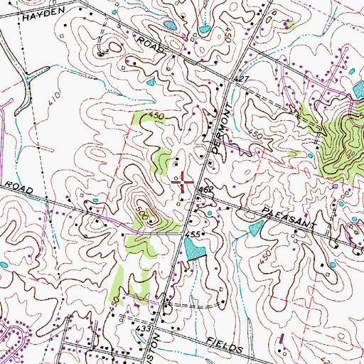 Topographic Map of Covent Gardens (historical), KY