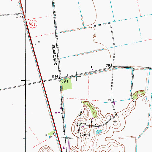 Topographic Map of Hickman (historical), KY