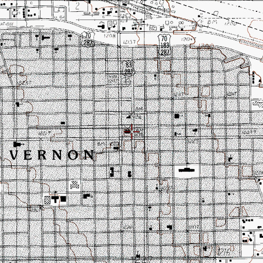 Topographic Map of Vernon Opera House (historical), TX