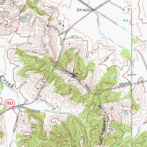 Topographic Map of Indian Hill, KY