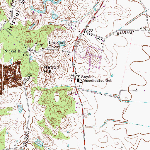 Topographic Map of Snyder, KY