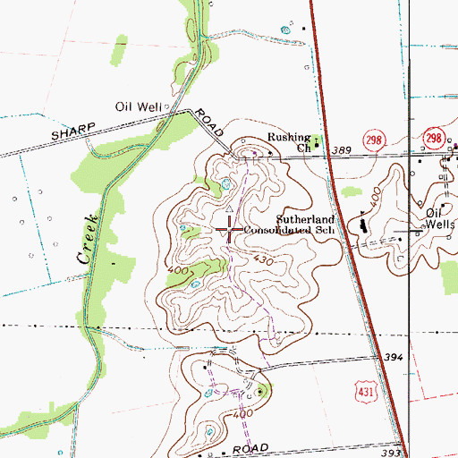Topographic Map of Sutherland Hill (historical), KY