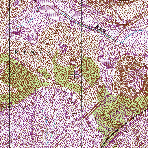 Topographic Map of Cedardale (historical), KY