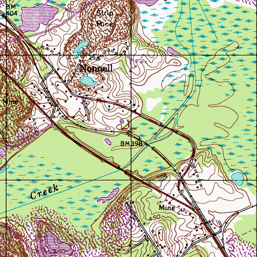 Topographic Map of Elk Valley (historical), KY