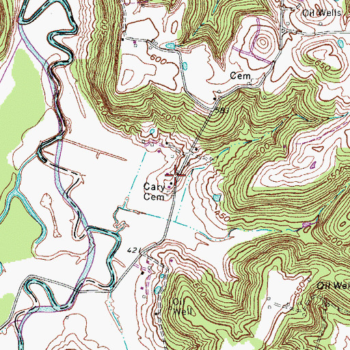 Topographic Map of Lone Star, KY