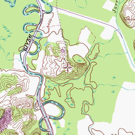 Topographic Map of Stivers Hill, KY