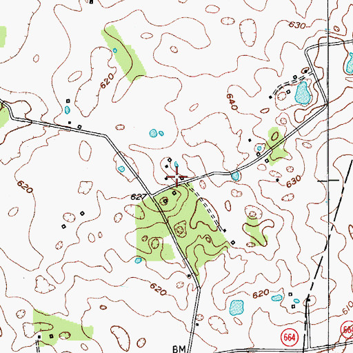 Topographic Map of Antioch (historical), KY