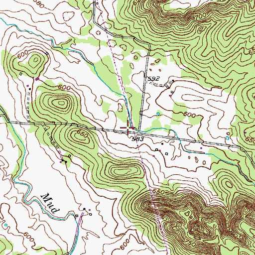 Topographic Map of Duncans Shed (historical), KY