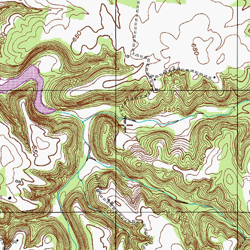 Topographic Map of Happy Hollow, KY