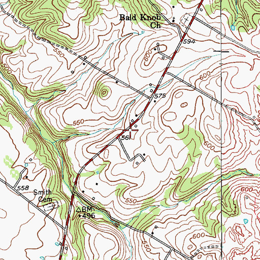 Topographic Map of Pauline (historical), KY