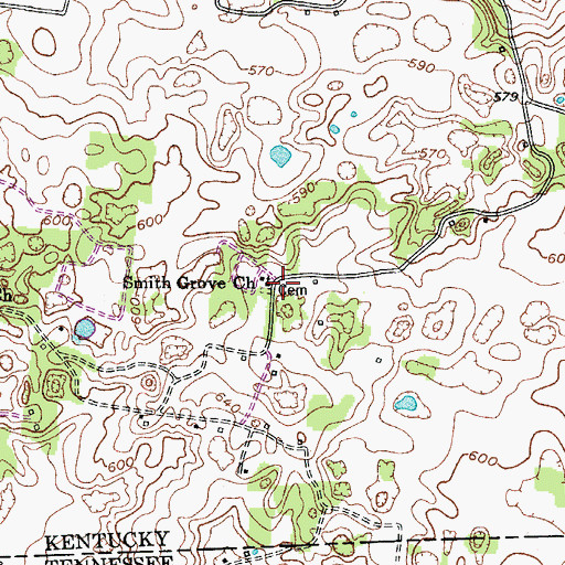 Topographic Map of Smithgrove (historical), KY