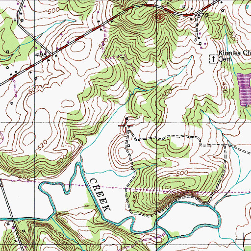 Topographic Map of Stewarts Ridge (historical), KY